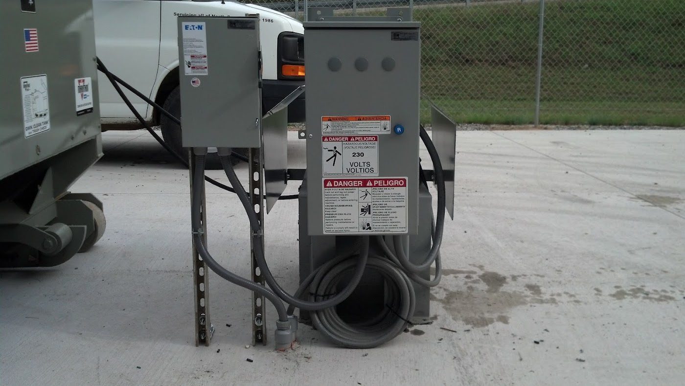 Equipment electrical hookups